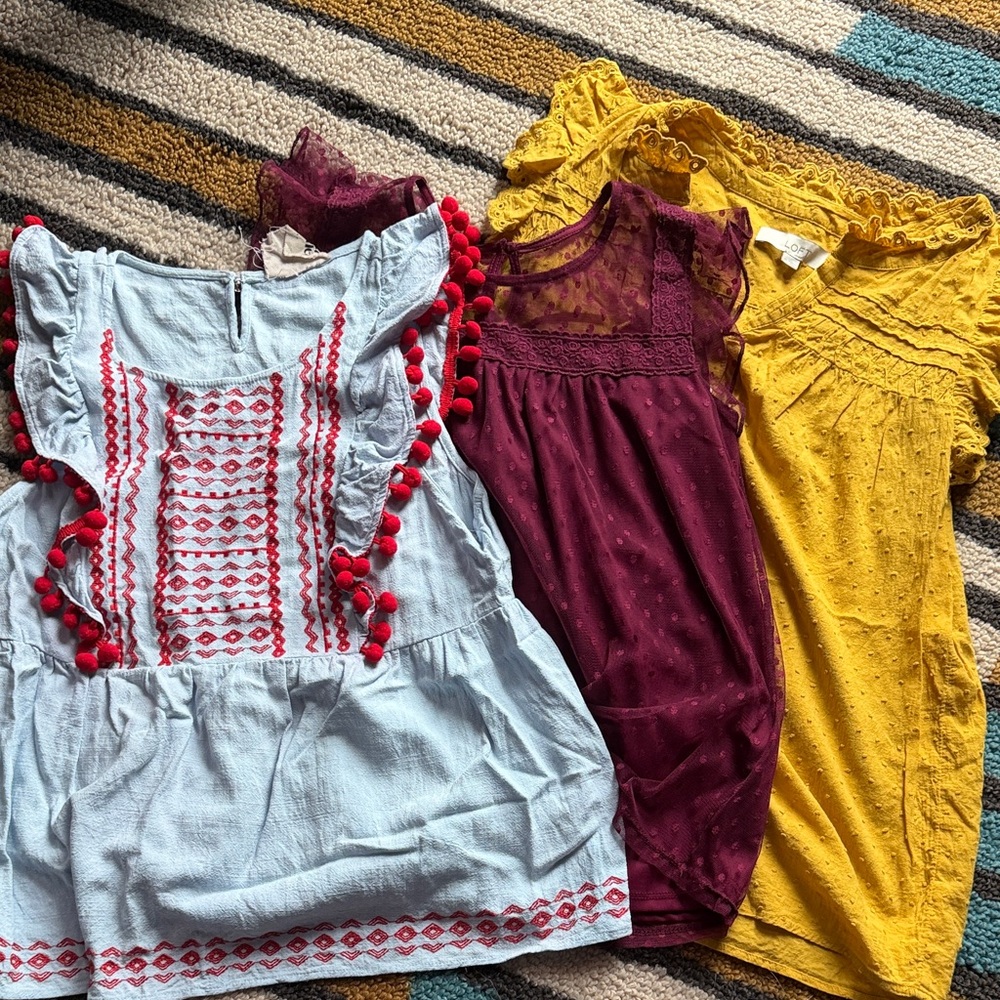 Blouses Set - work tank tops, Loft, Savanna Jane, No Boundaries - Size Medium